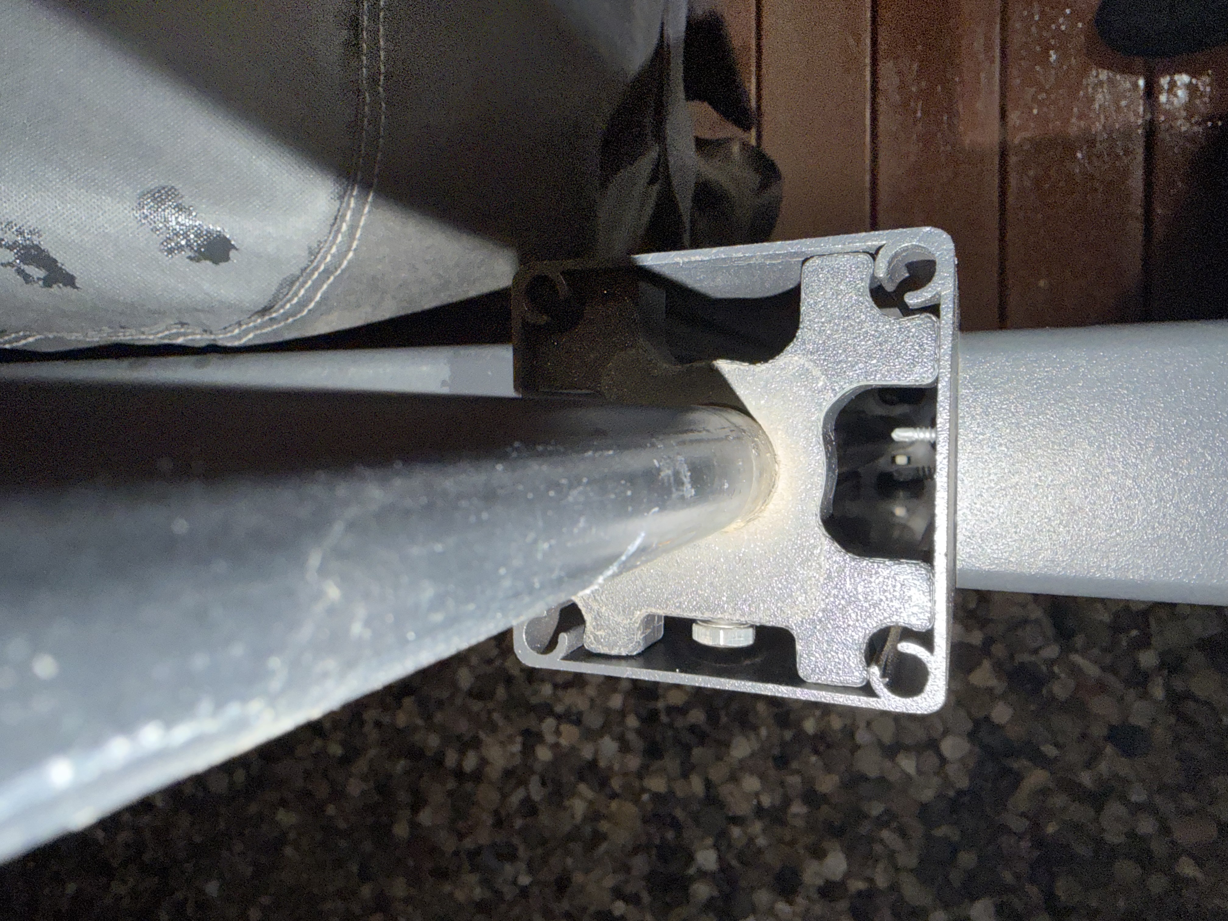 3/4" Black Pipe String Light Mount — thumbnail 2