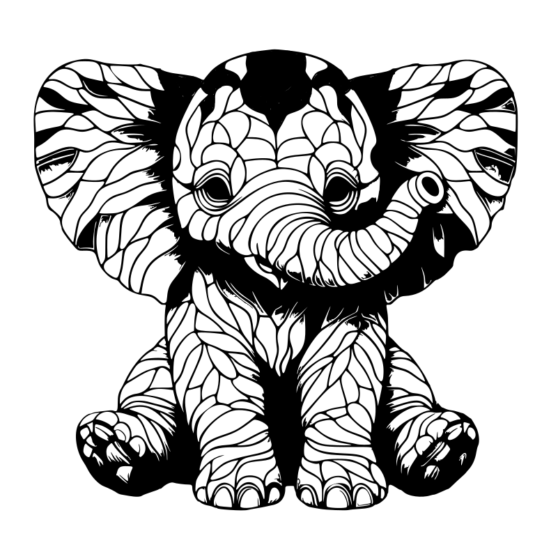 Wall art: Baby elephant