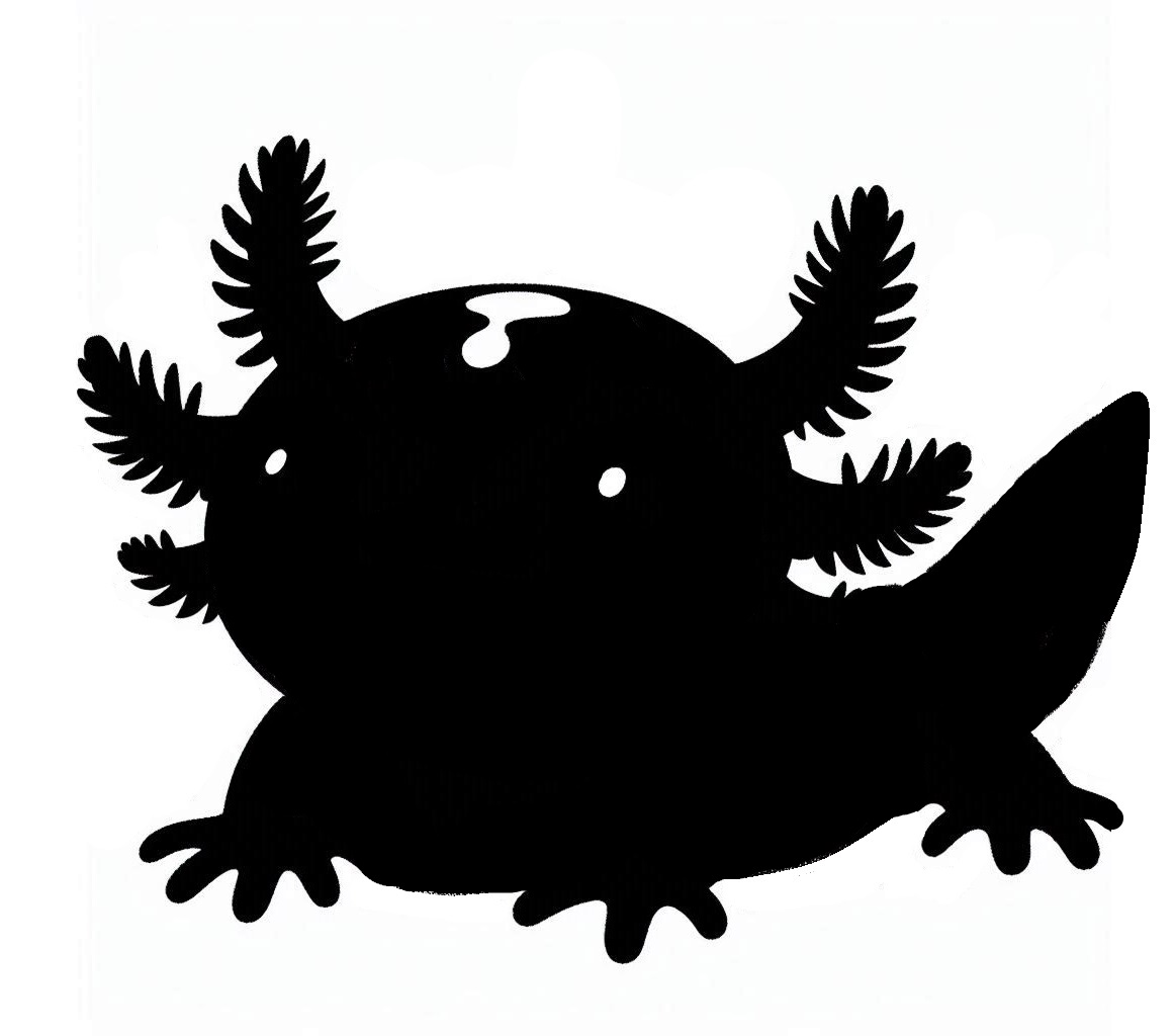 Stencil: Axolotl 2 by Nina Máčová | Download free STL model ...