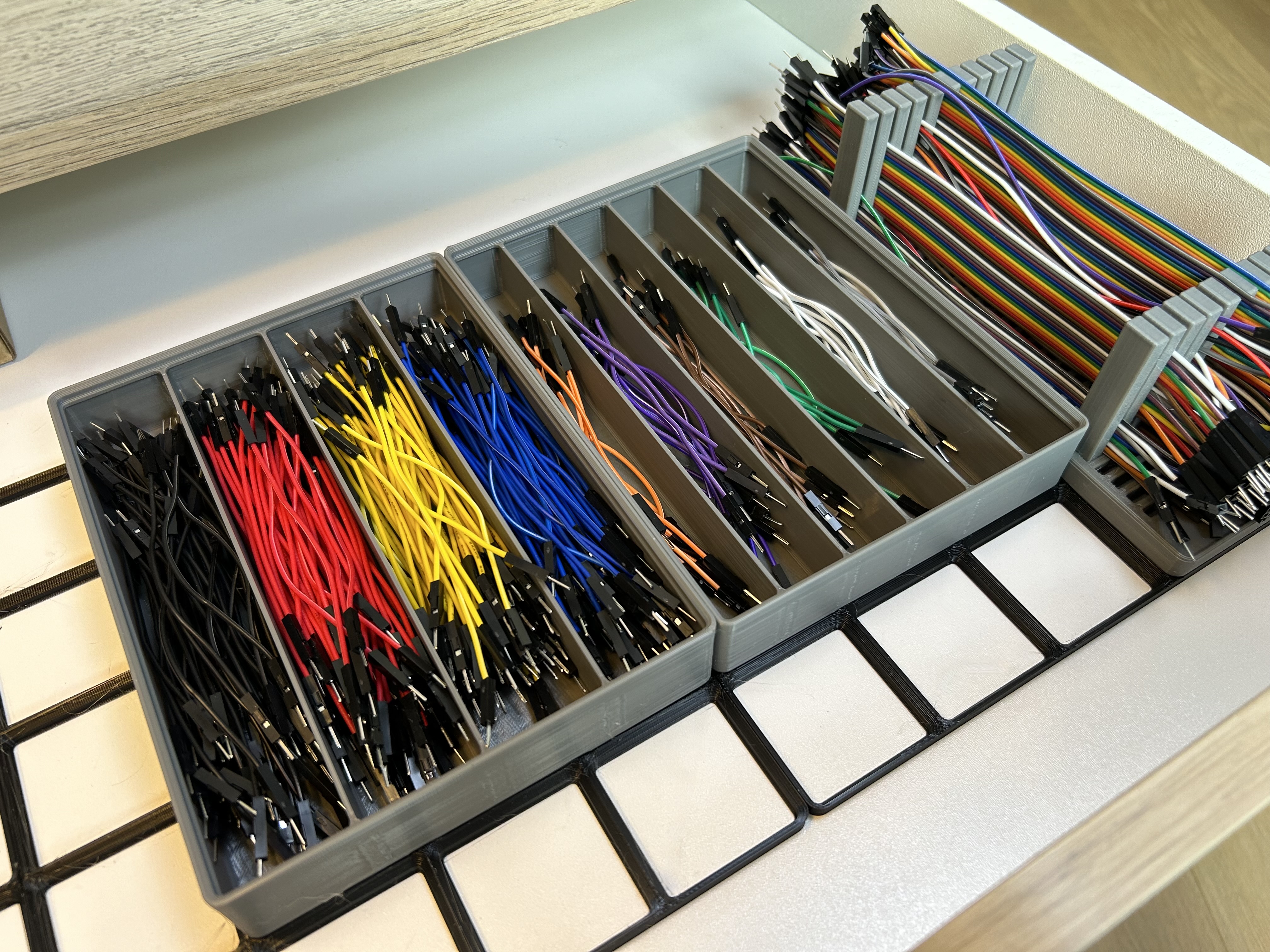 Gridfinity Jumper Wire Storage Divider Bins