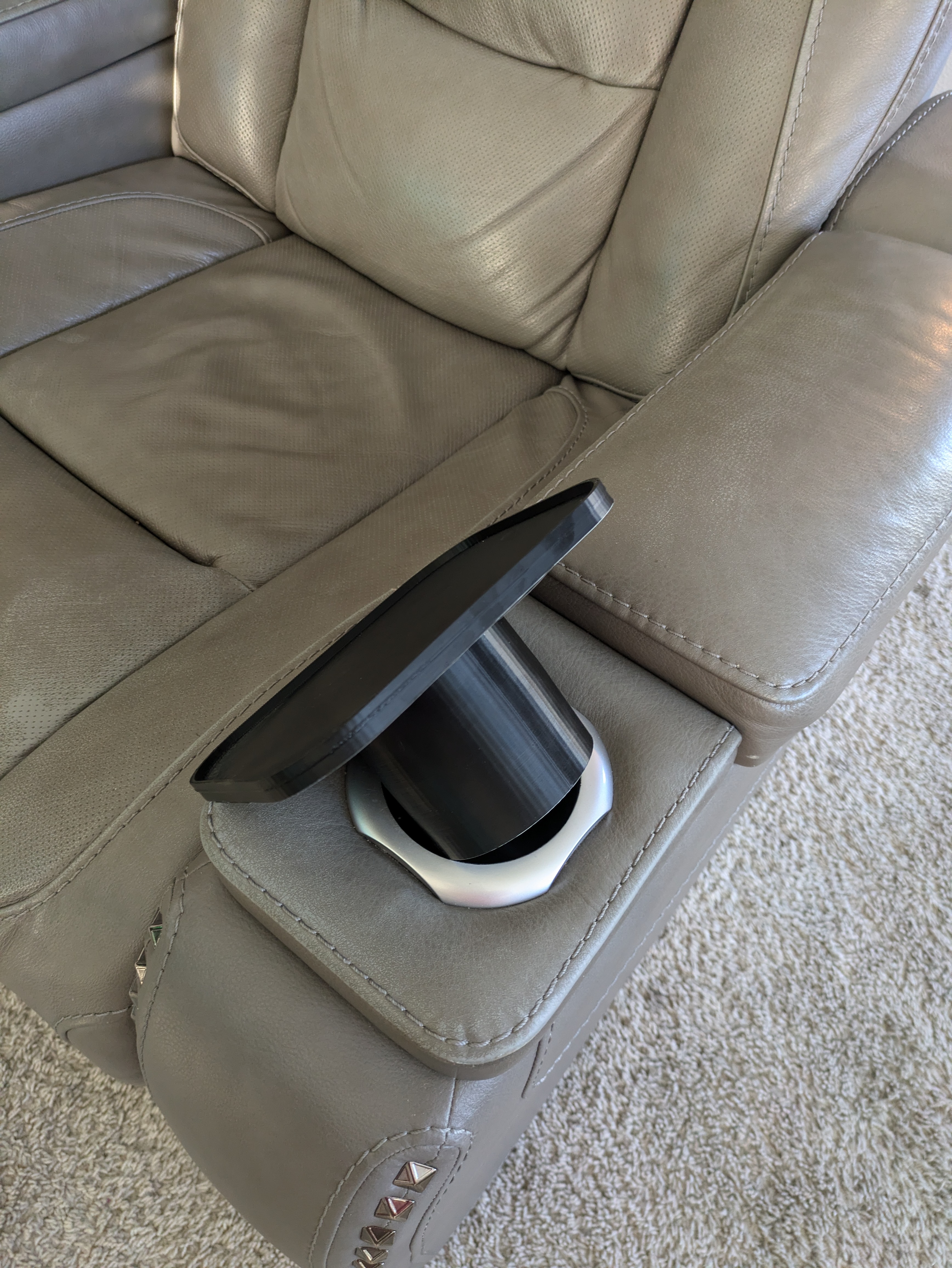 Cup holder mini table insert replacement for couch or chair armrest
