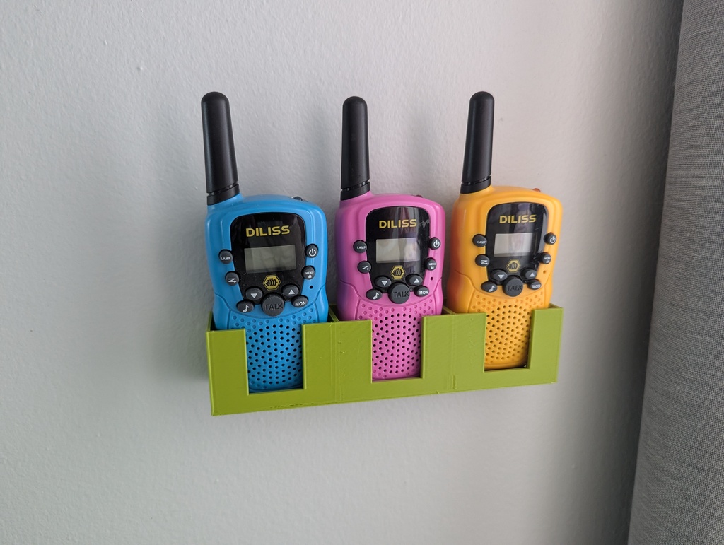 Walkie Talkie Holder w/ Command strip tabs by Evo_Spec | Download free ...
