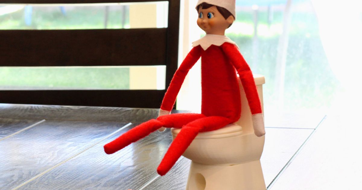 Elf on the Shelf Toilet & Candy Dispenser by RadBench Download free STL model