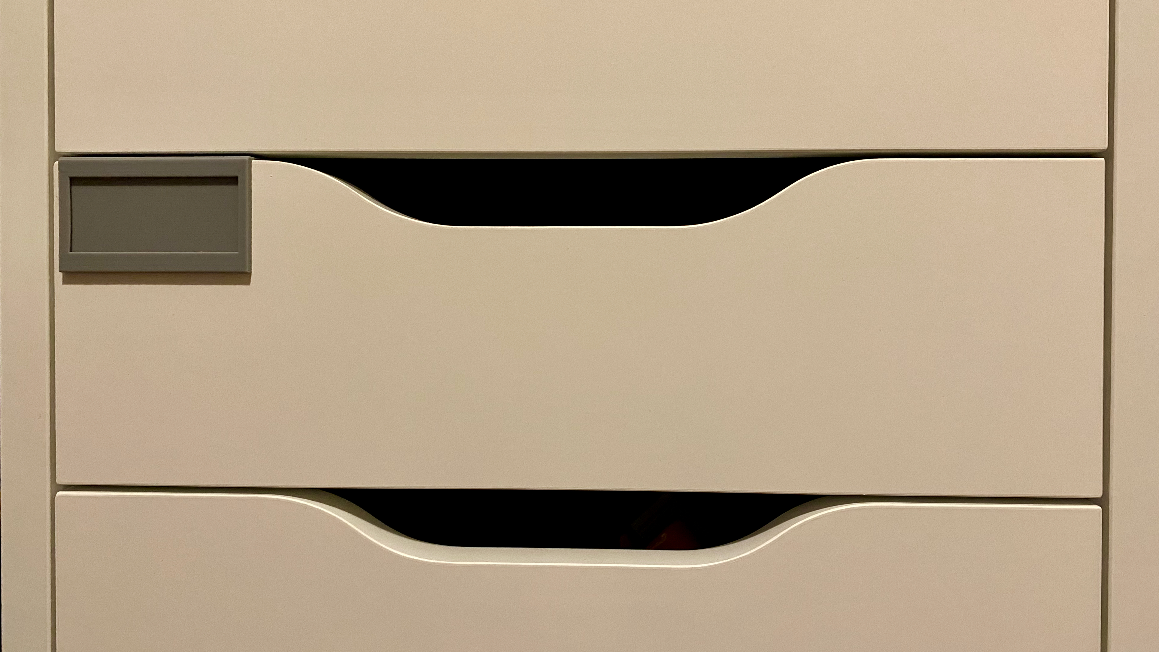 Ikea Alex drawer label holder