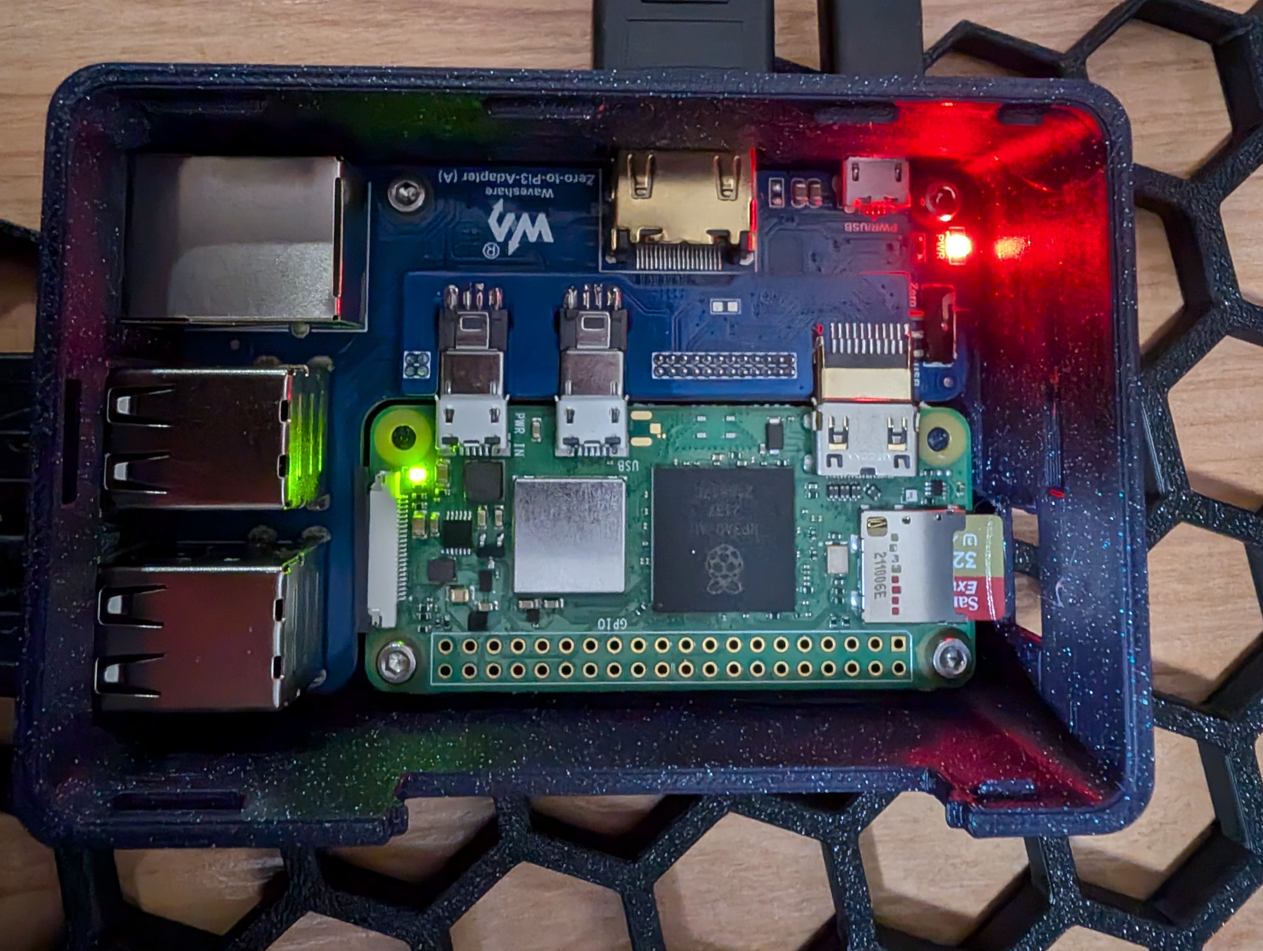Waveshare Raspberry Pi Zero to 3B Adapter Case 3D model thumbnail
