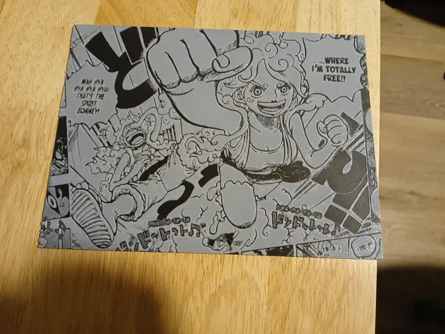 Luffy and Bonney as Sun God Nika - HueForge/ Wall Art/ Lithophane