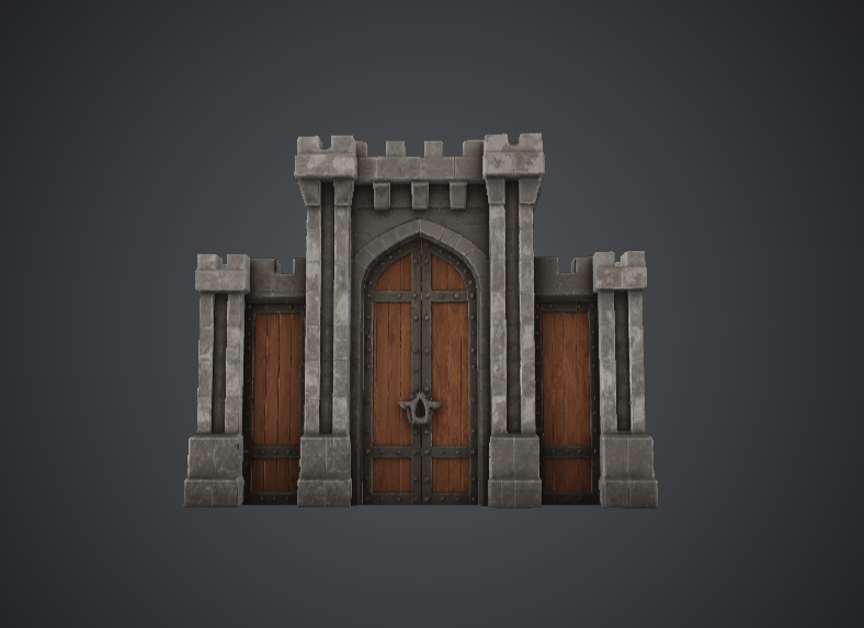 Medieval Castle Gate – Fortified Stone Entrance