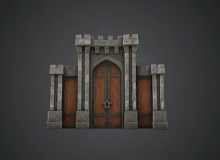 Medieval Castle Gate – Fortified Stone Entrance