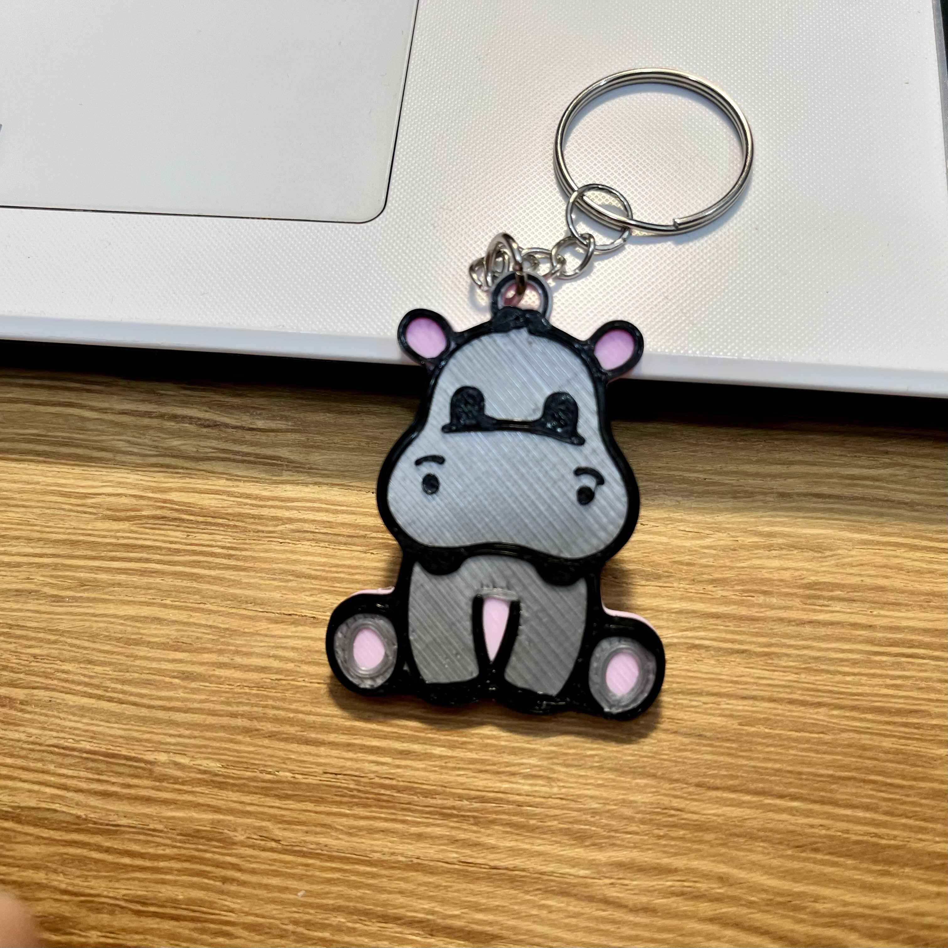 Cute Hippopotamus Keychain by Aztairya | Download free STL model ...