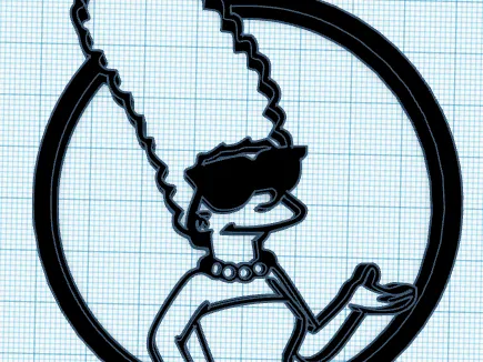 the simpson marge wall art