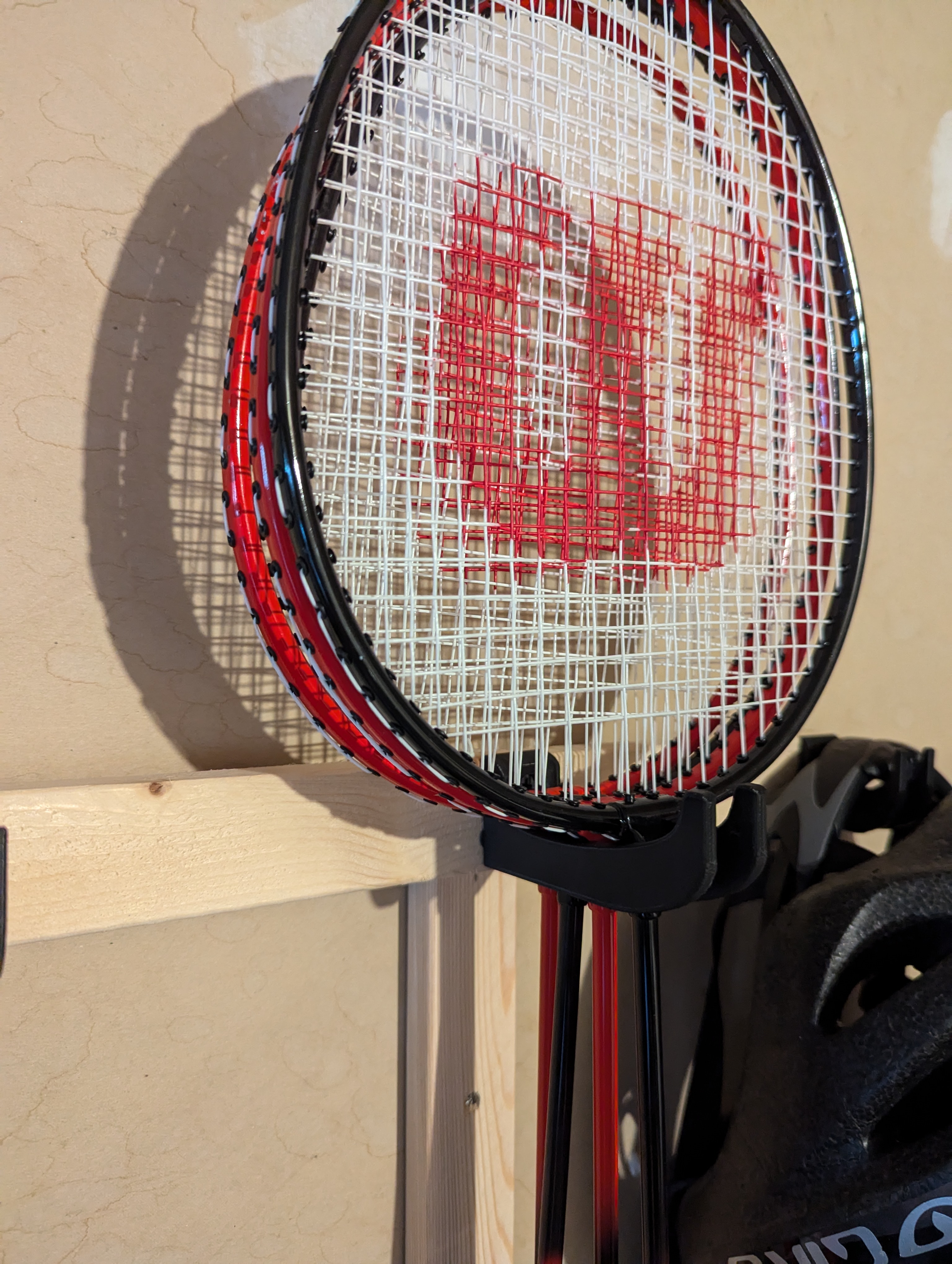 Badminton rackets hook