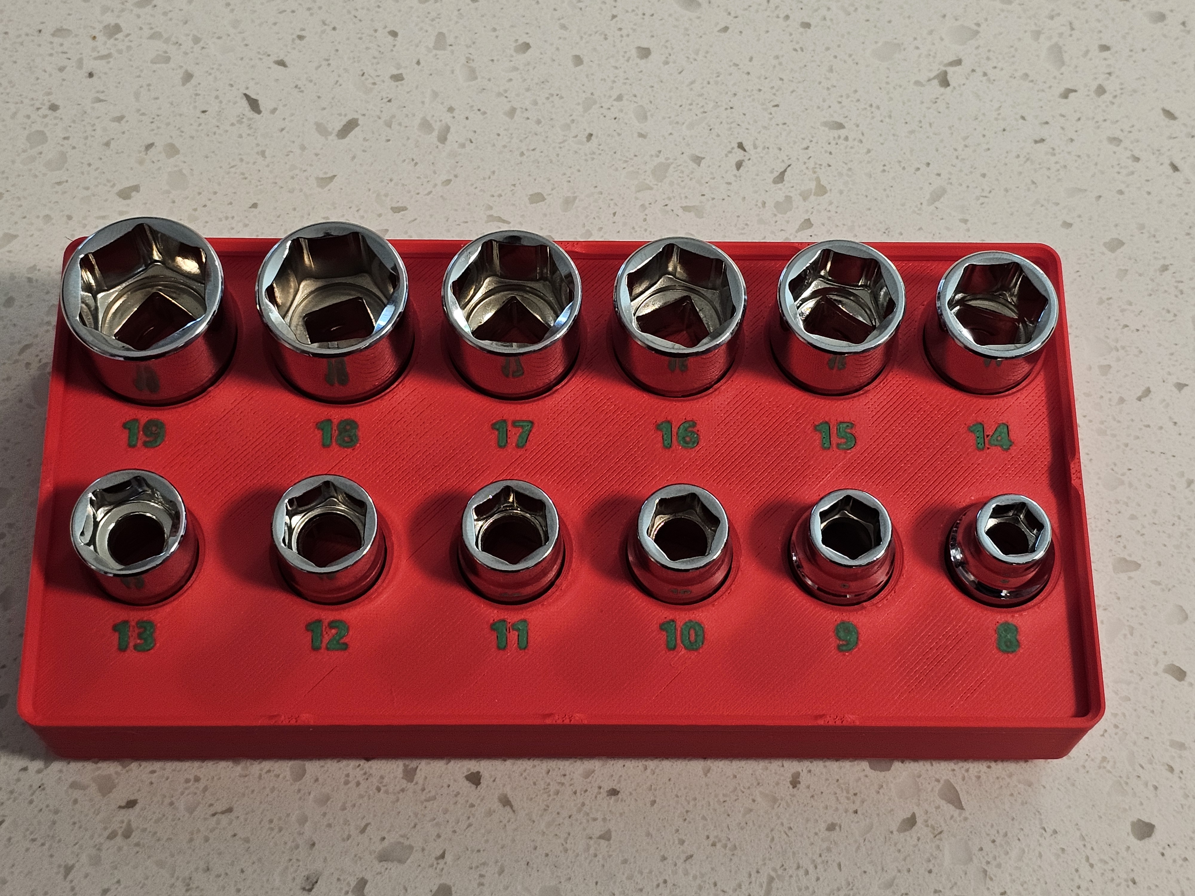 ICON 3/8 in. Drive Metric Socket Set Storage For Gridfinity