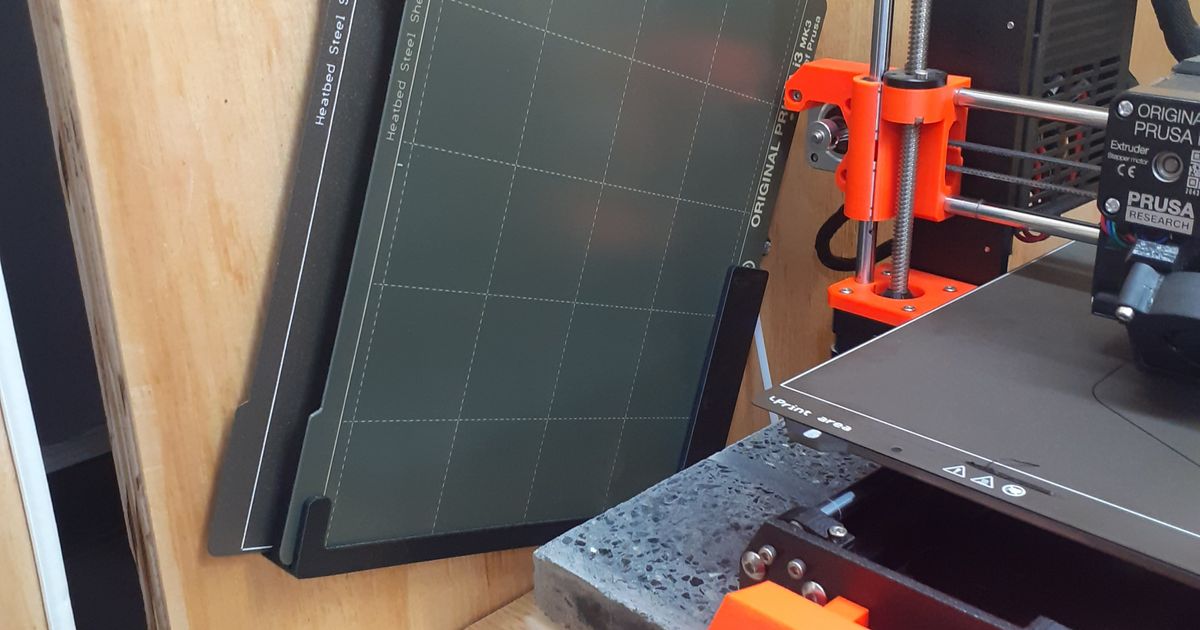 Prusa Steel Sheet Holder wall mount by Marcos Download free STL