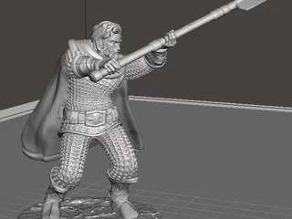 Human Fighter in chain mail with Glave by DM WildBill | Download free ...