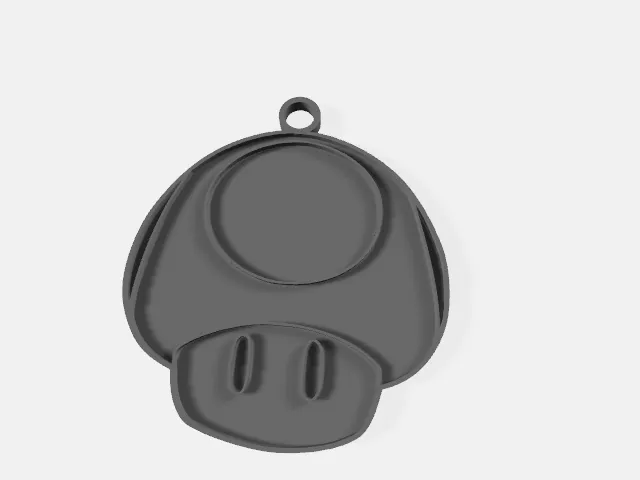 Super Mario Mushroom Necklace or Keychain