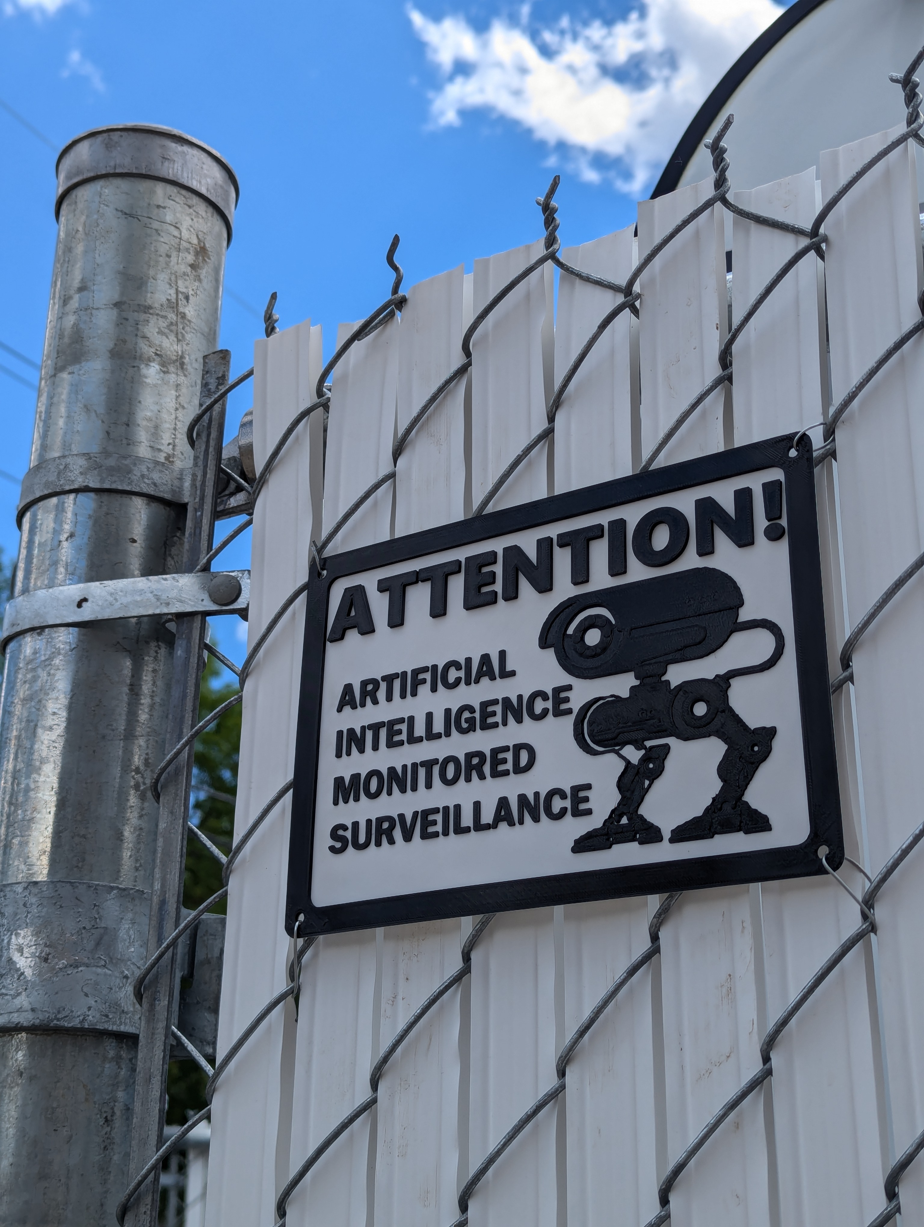 Artificial Intelligence Surveillance Sign