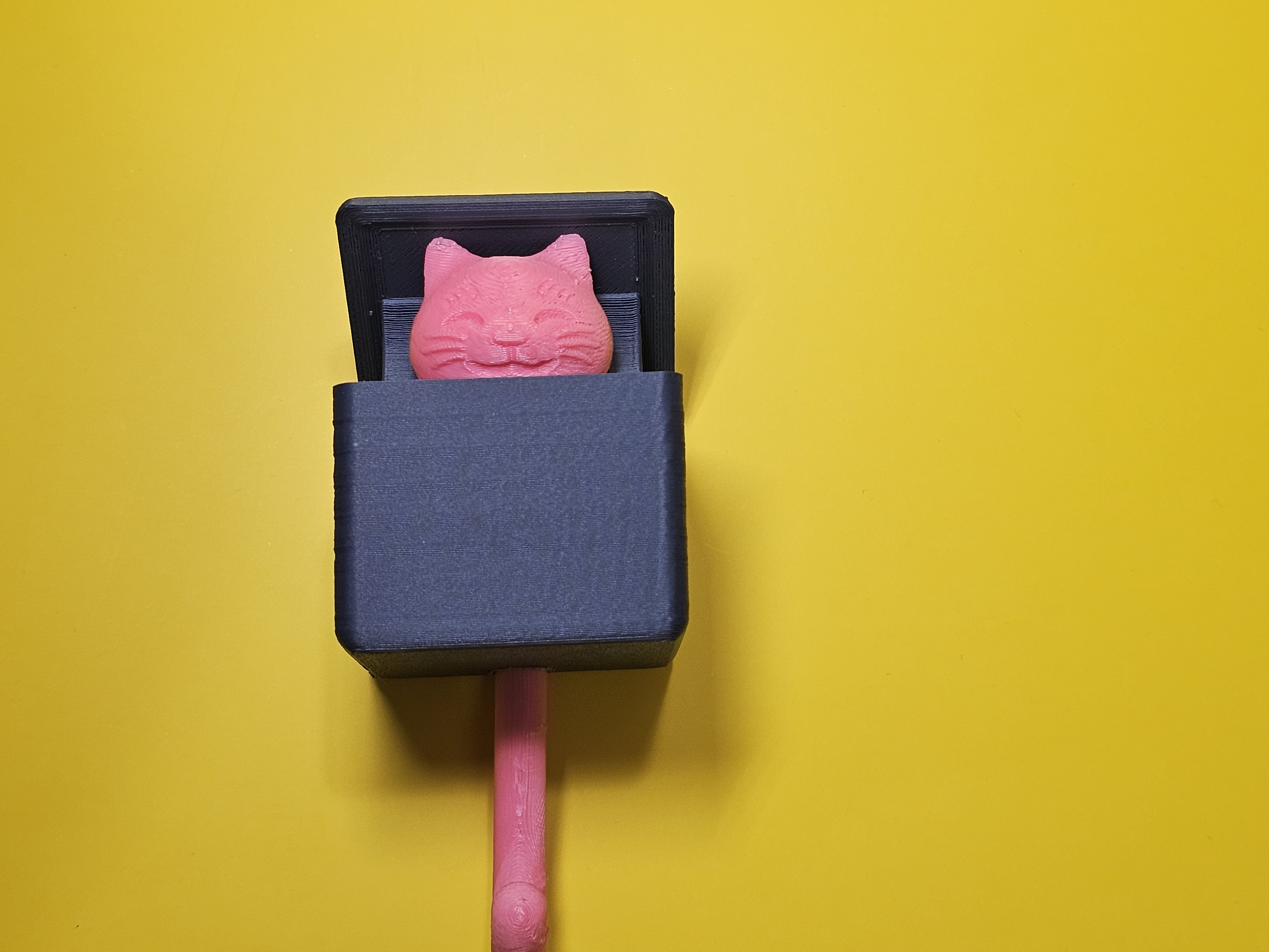 Tweaked box of the cat key hook (as fridge magnet)
