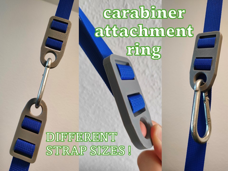 carabiner strap attachment ring (vertical) DIFFERENT SIZES