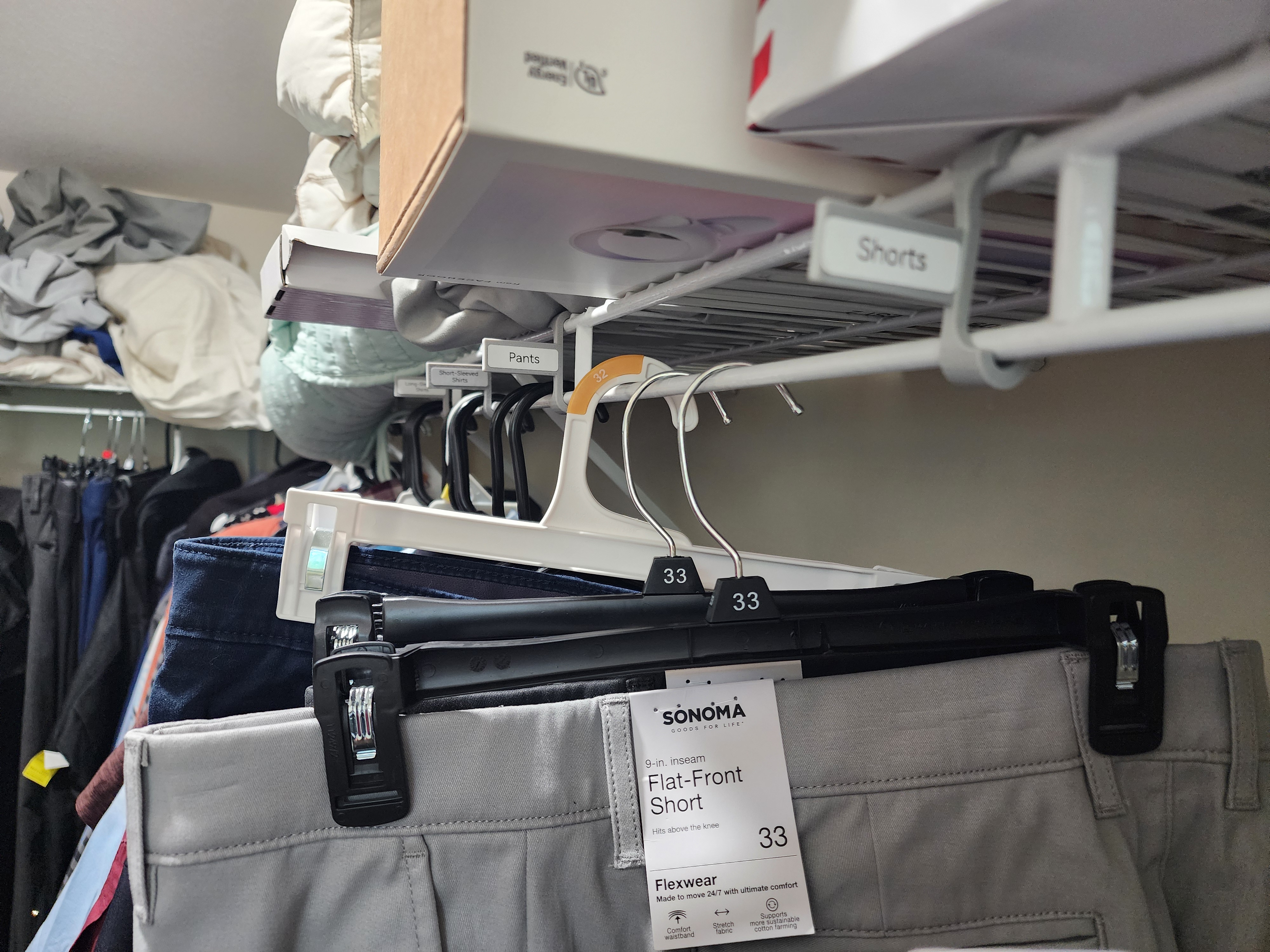 Wire Rack Label Display for Closets