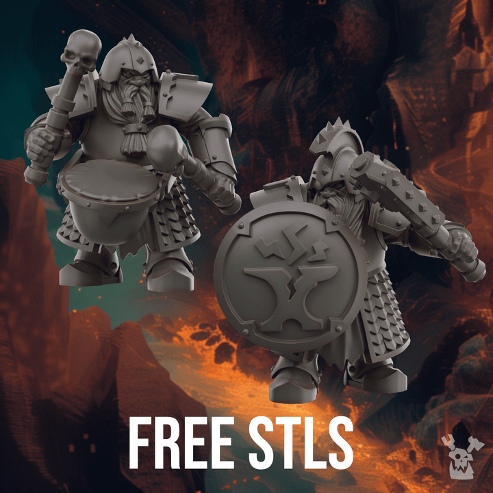FREE STL: Grimworld: Battle for Underholme (Voidland Dwarves)