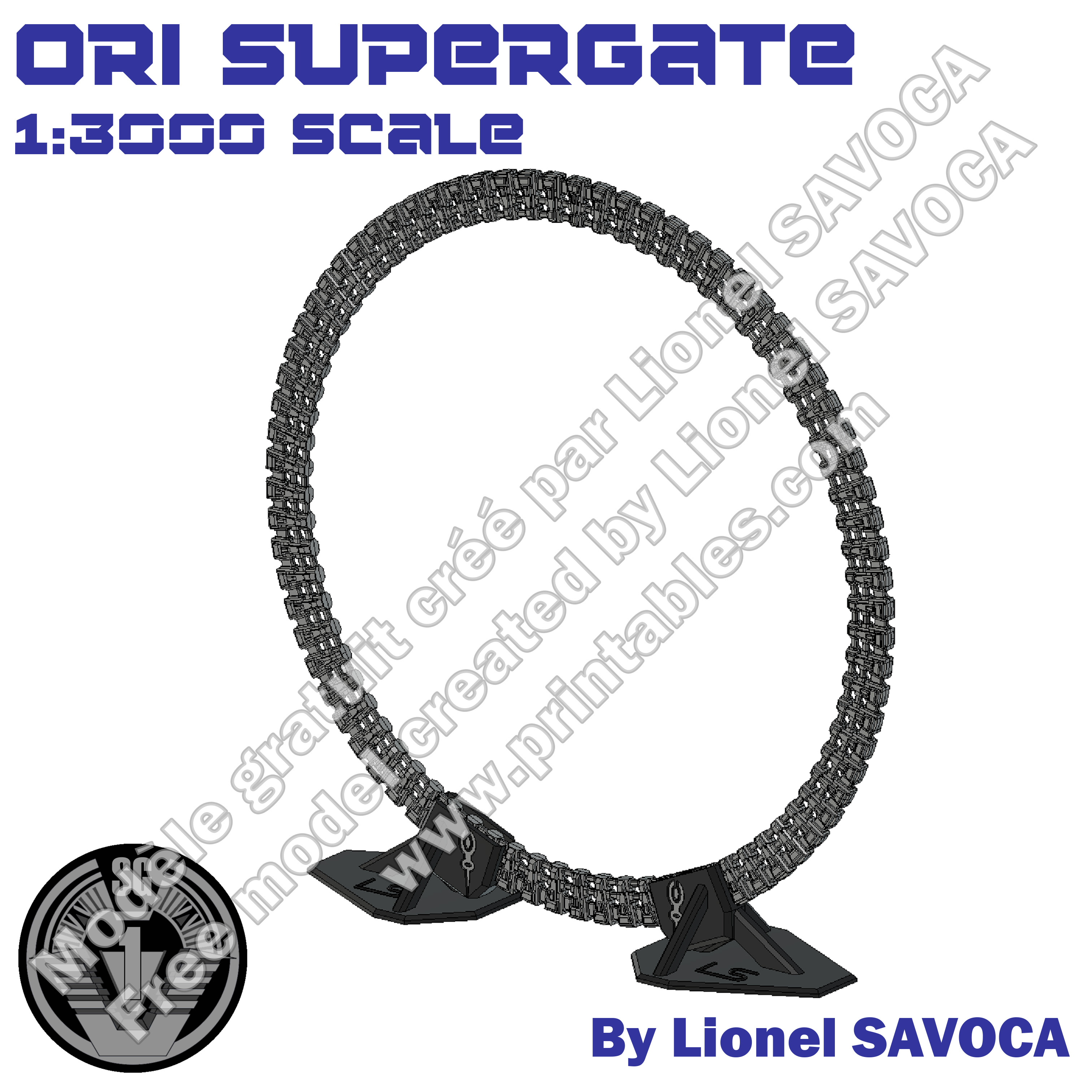 Ori Super gate from Stargate - 1:3000 scale by Lionel SAVOCA | Download ...