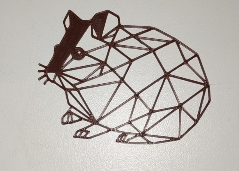 Wall art - 2D line art - Hamster
