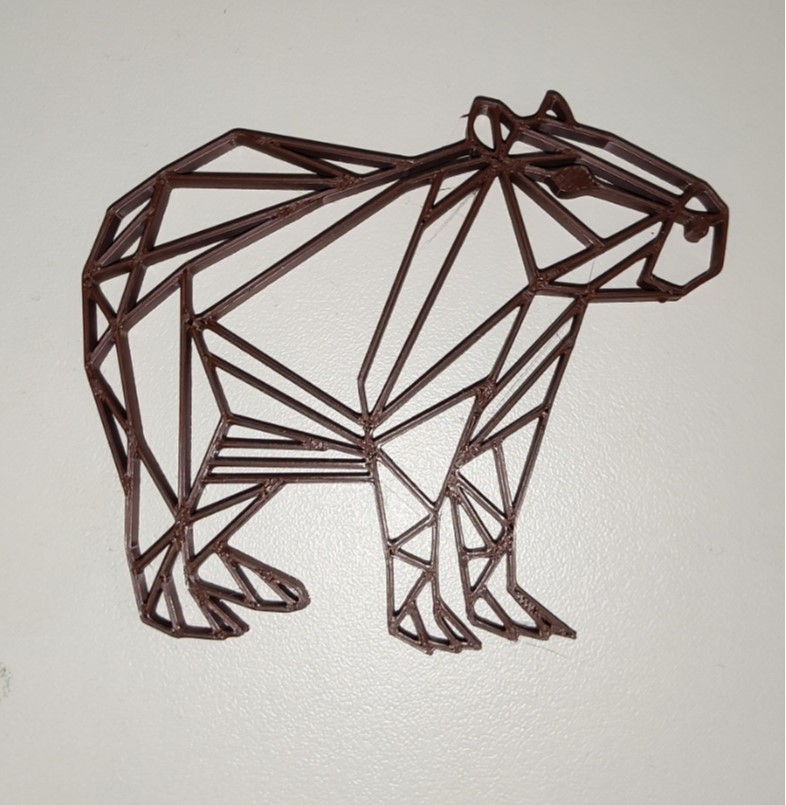 Wall art - 2D line art - Capybara
