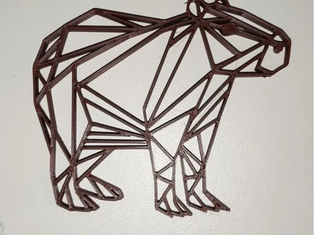 Wall art - 2D line art - Capybara