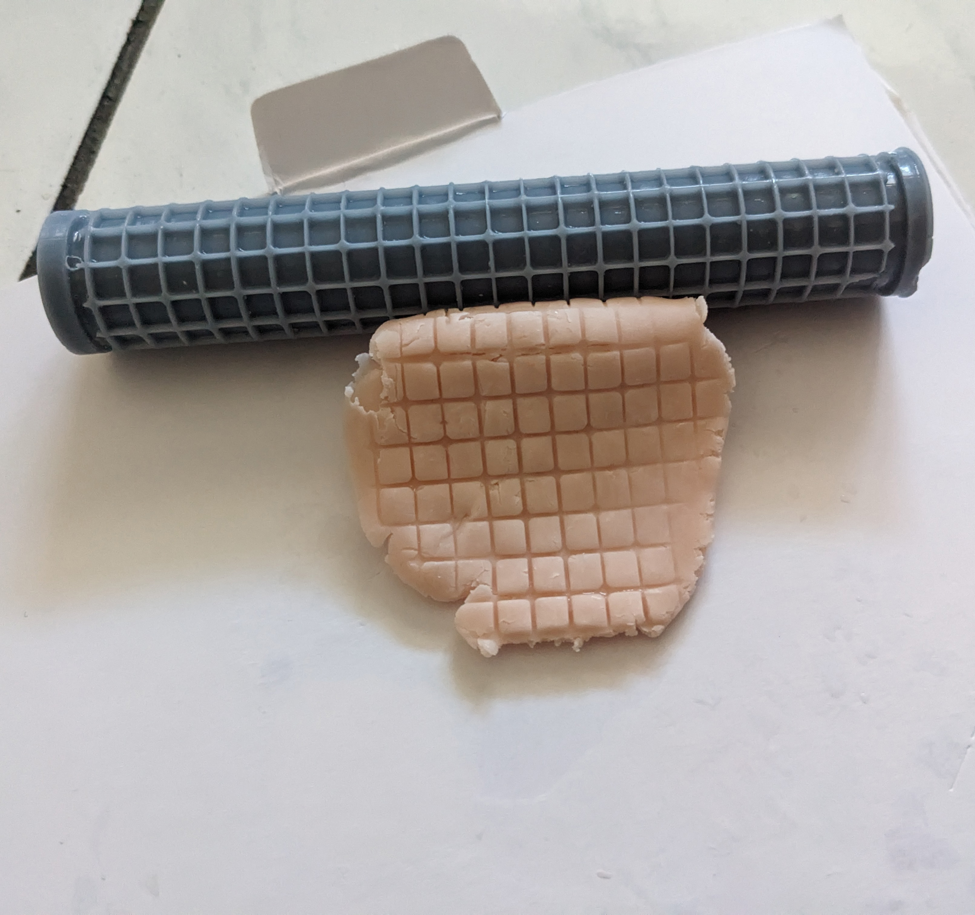 Texture Rolling Pin - Diamond Corner Tile Pattern