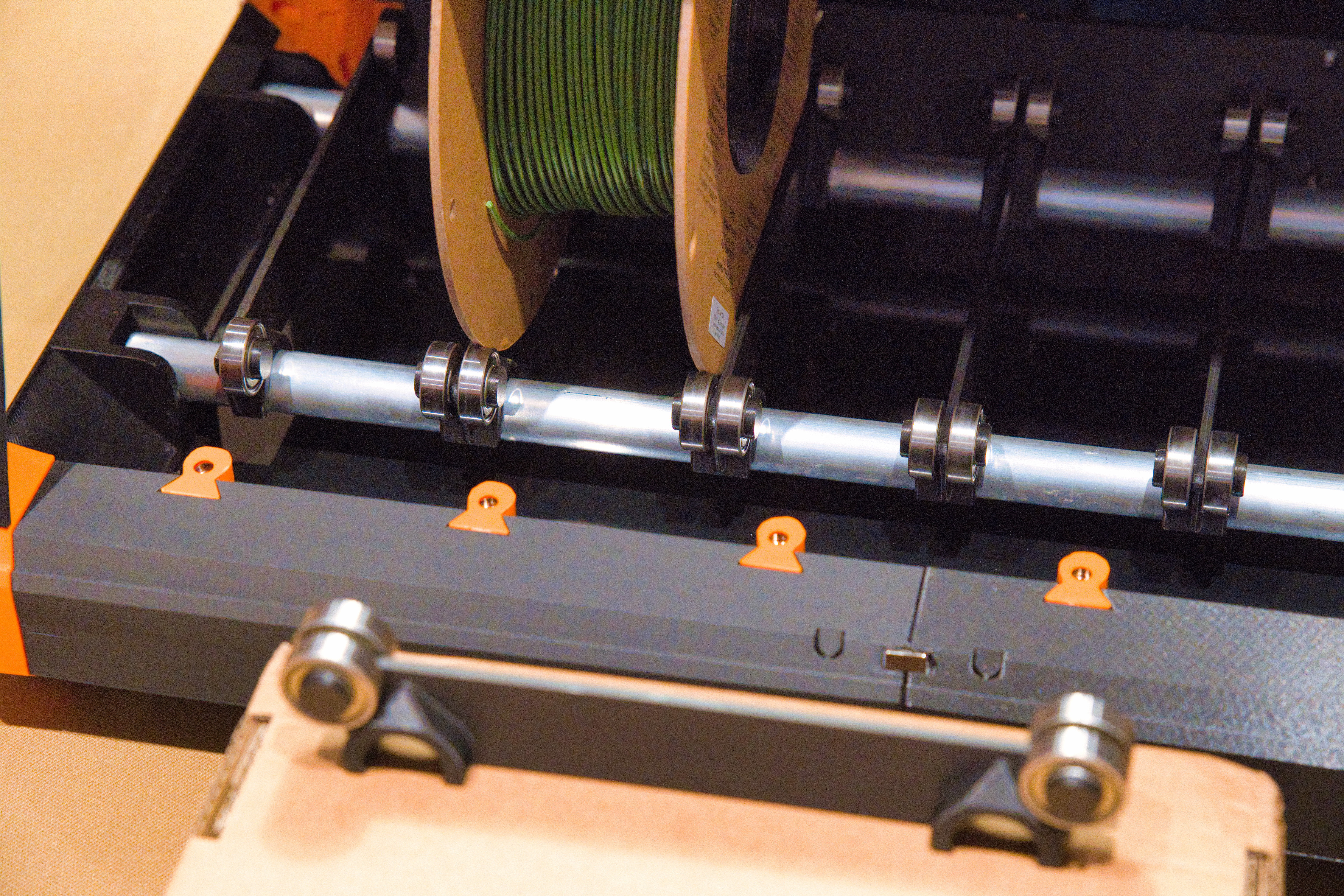 V1 & V2 BallBearing spool holder (6 spools) for (Un)original Prusa Drybox 3D model thumbnail
