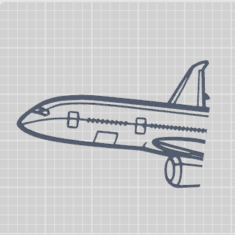 Boeing 787 wall art by Teo_211 (Scaled up & cut in half)