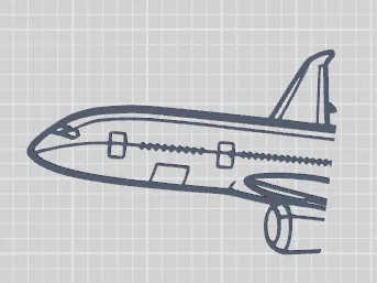 Boeing 787 wall art by Teo_211 (Scaled up & cut in half)