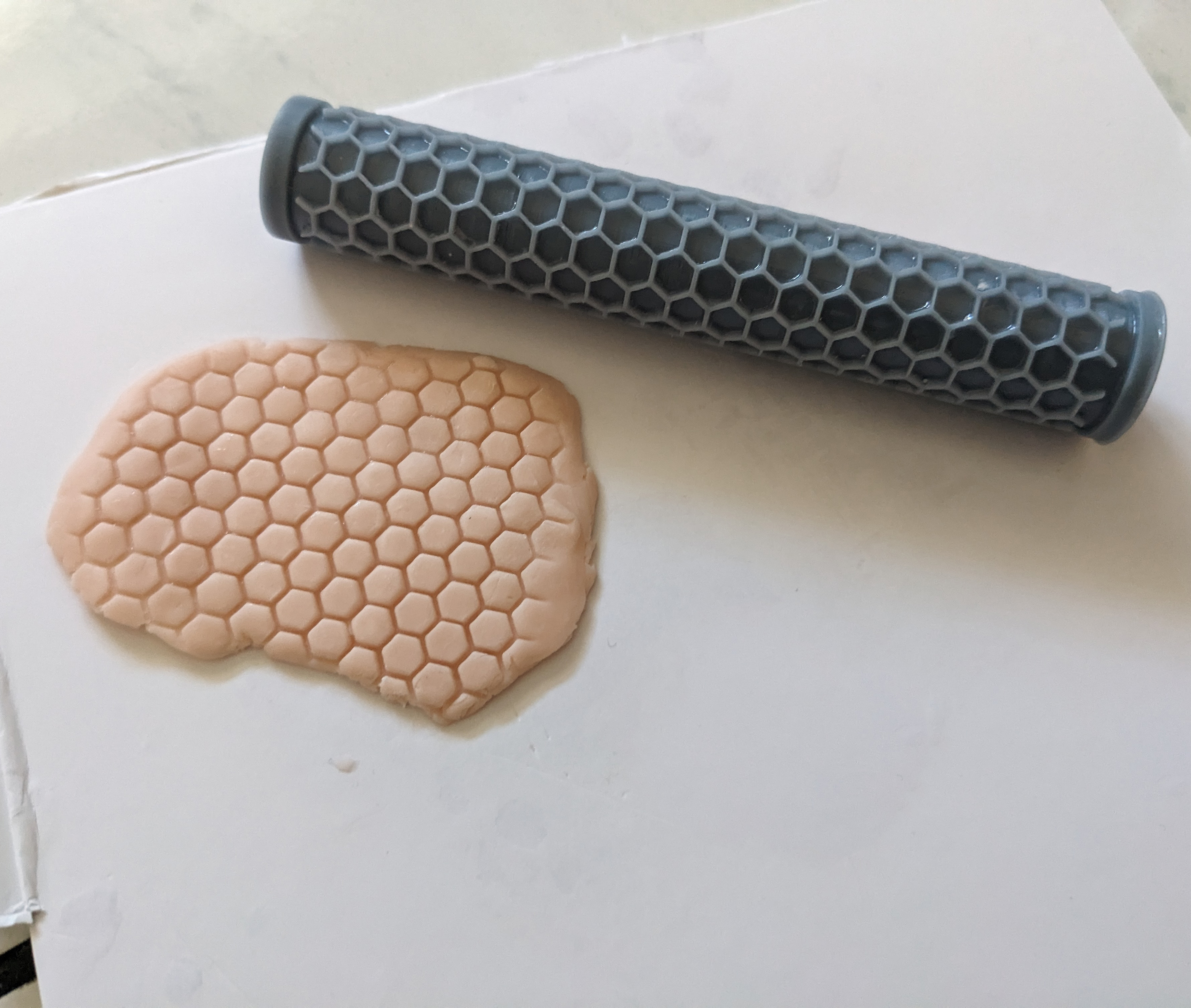 Texture Rolling Pin - Hexagon Pattern
