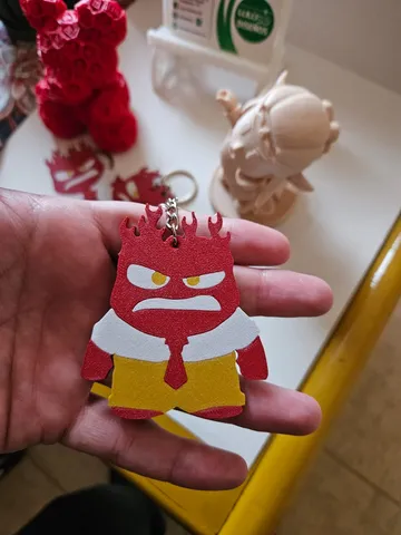 Inside out Anger Keychain