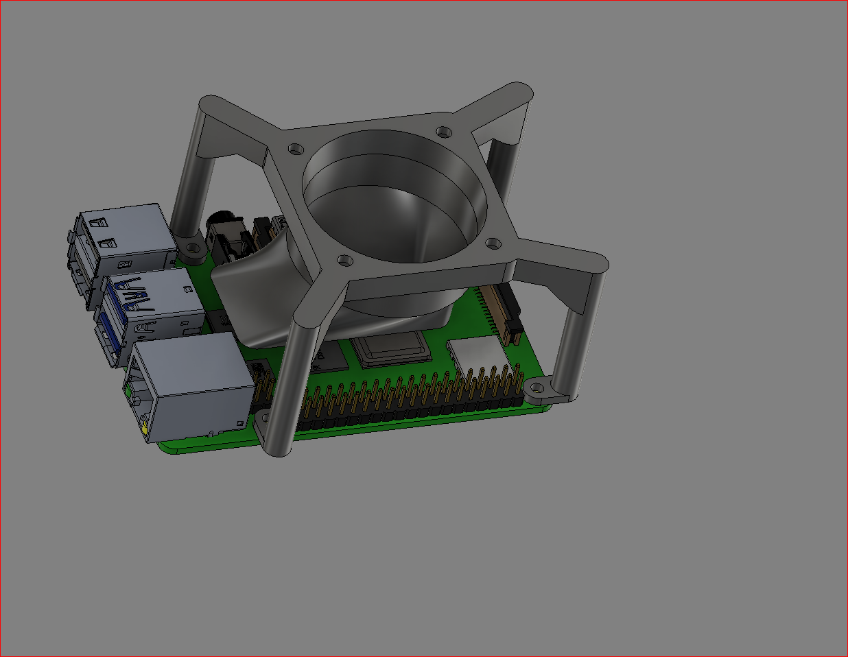 Raspberry Pi 4 Model B Fan Shroud (40mm) Fan