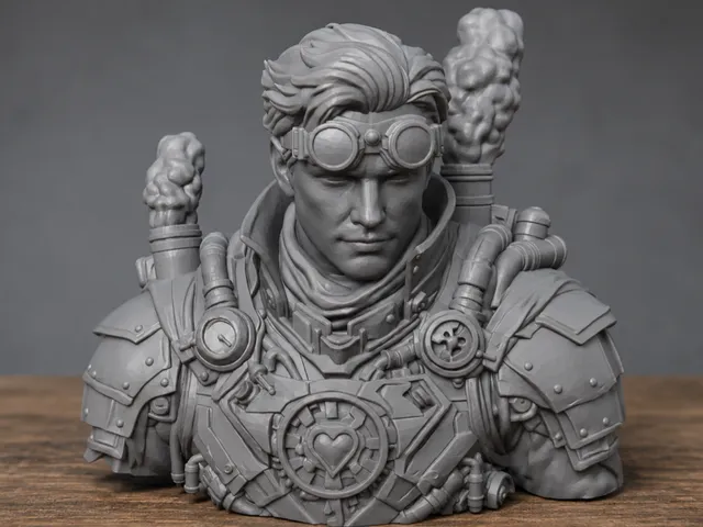 Steampunk Bust statue