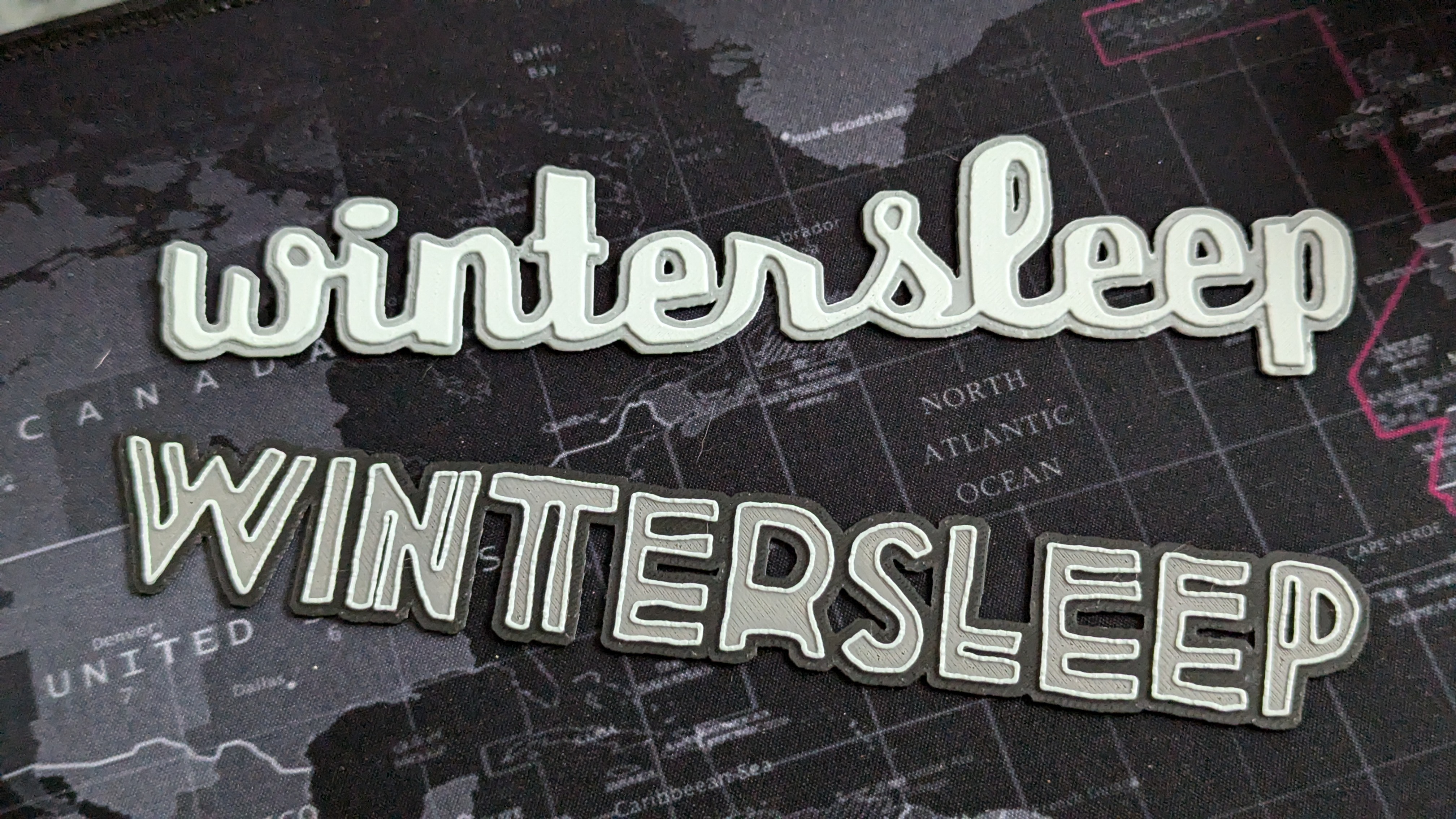 Wintersleep band name art, ultra thin