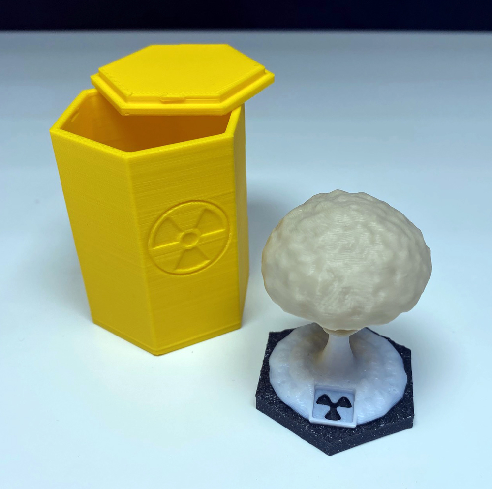 TERRAFORMING MARS Radioactive Nuke Hex Bin