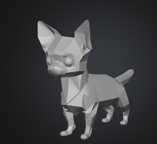 low poly chihuahua