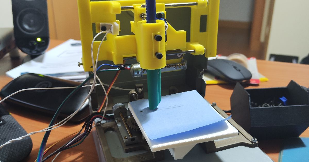 Two axis plotter using old DVD parts by NBl | Download free STL model ...