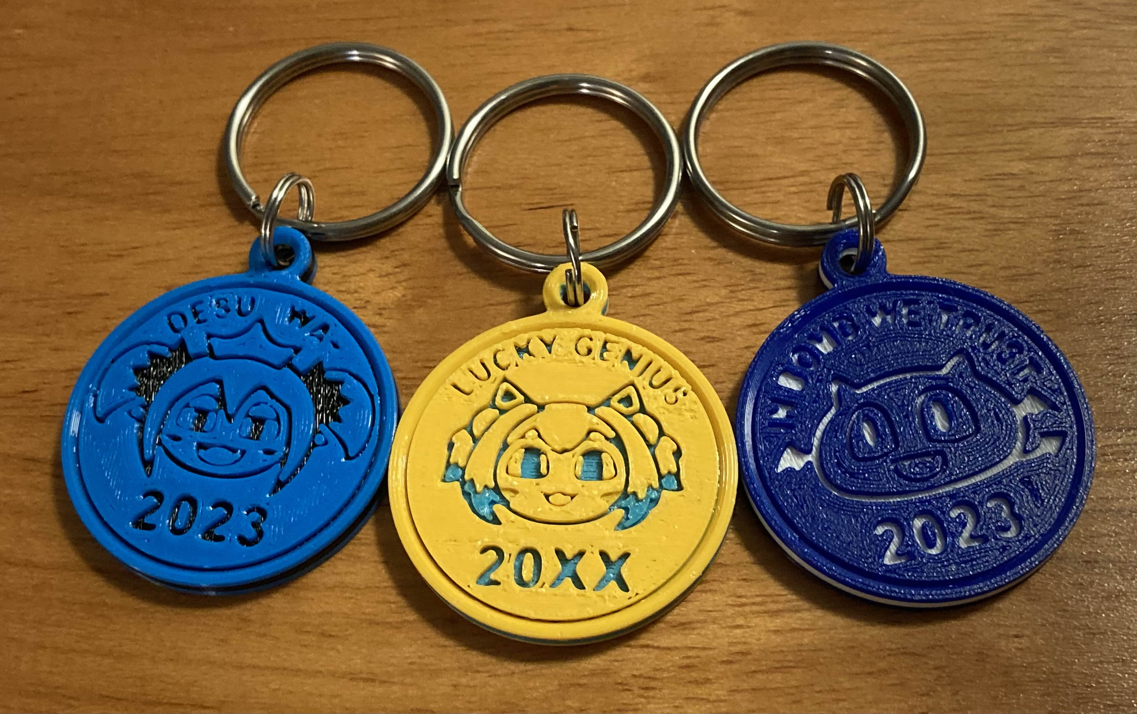 Bombergirl Keychains ボンバーガール キーホルダー (Aqua, Servant Knight, Pine)