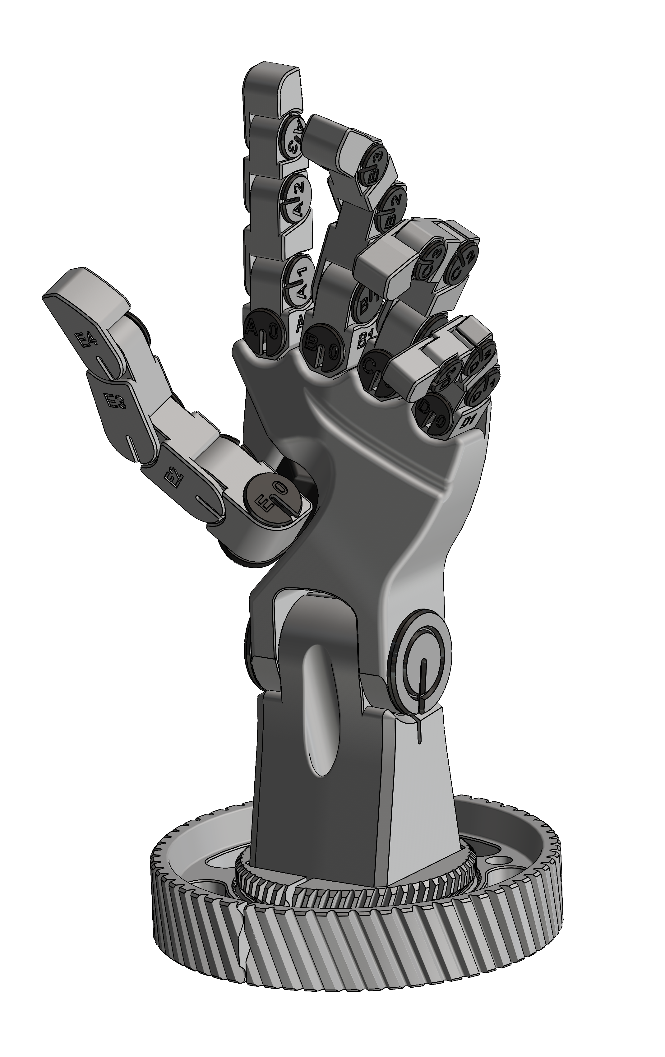 Miniatura 7 do modelo 3D Poseable Robot Hand (Left Hand) (PLA)
