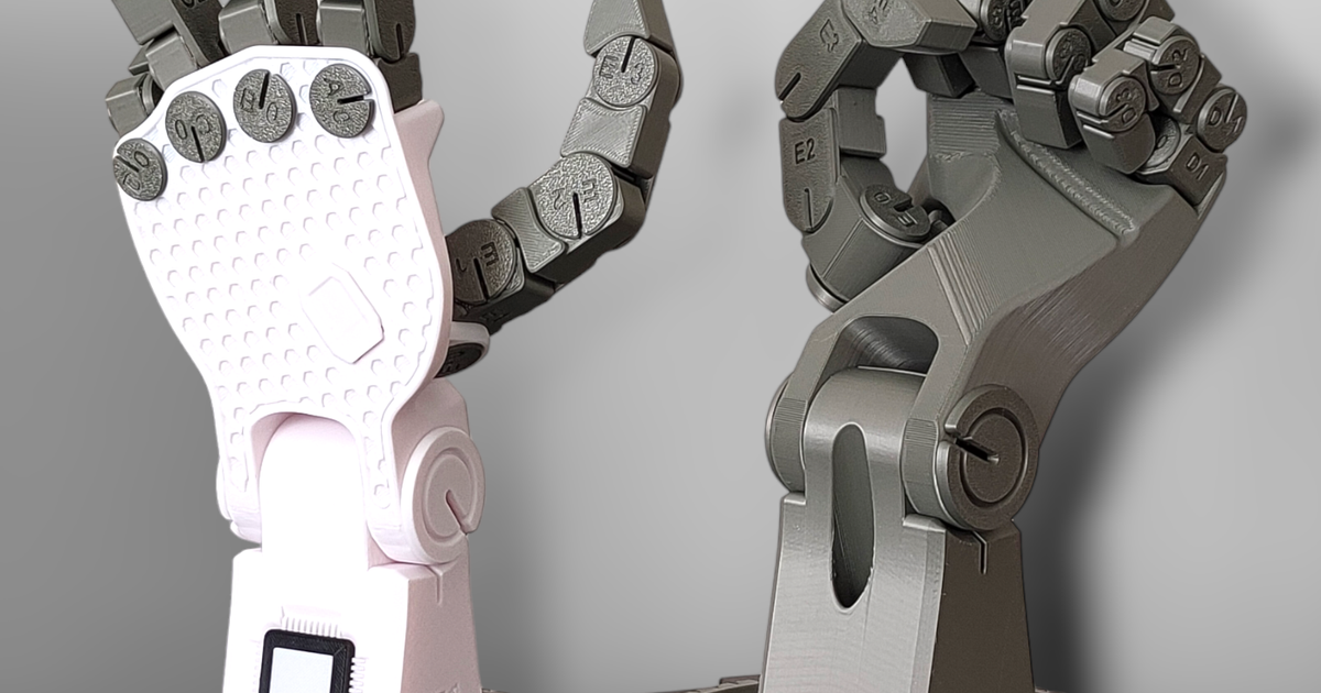 Articulated Robotic Arm (Right Hand) Display Stand Remixed by FxxkSky ...