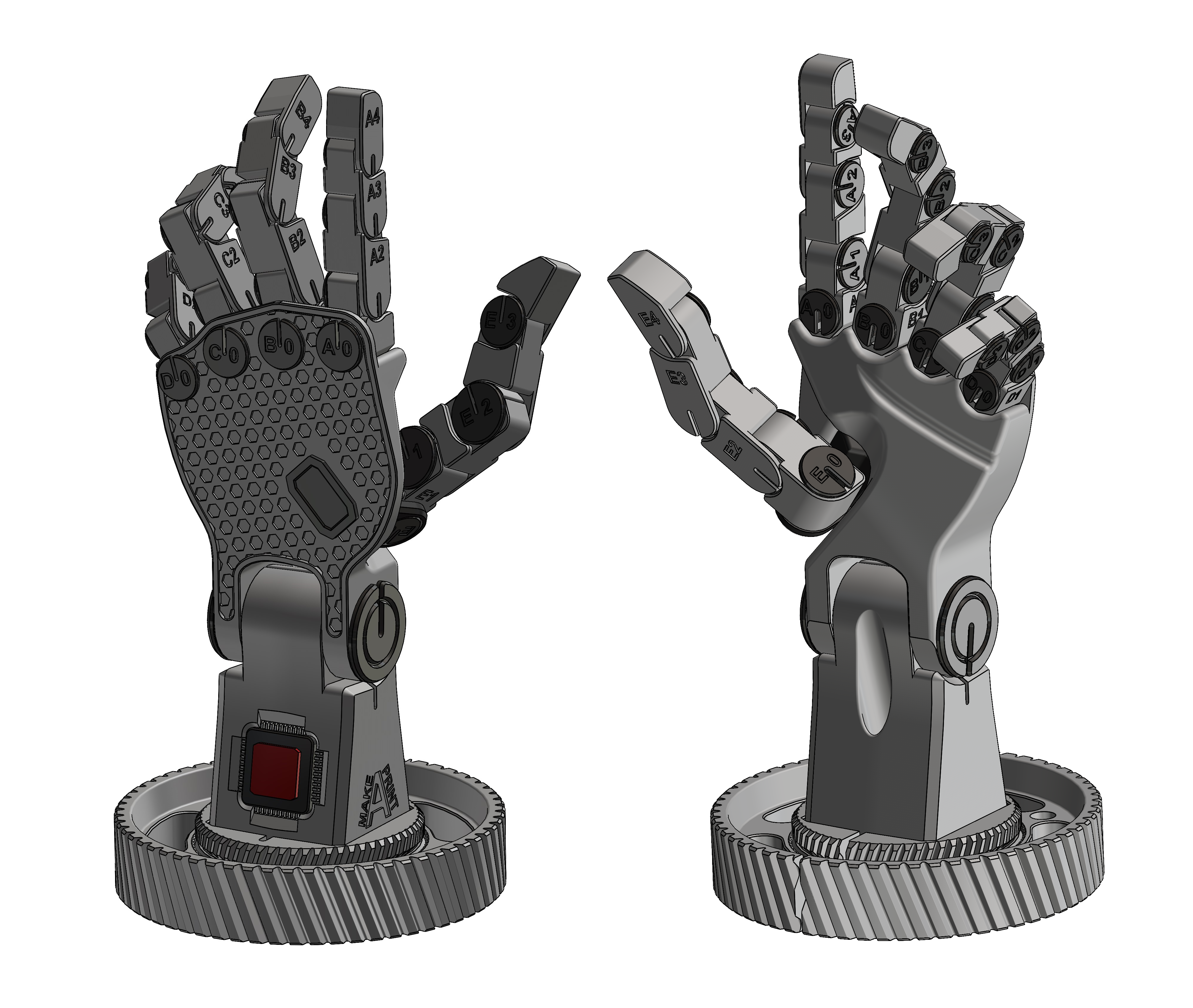 Miniatura 2 do modelo 3D Poseable Robot Hand (Left Hand) (PLA)