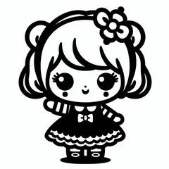 Doll keychain 1 (two colours)