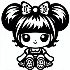 Doll keychain 4 (two colours)