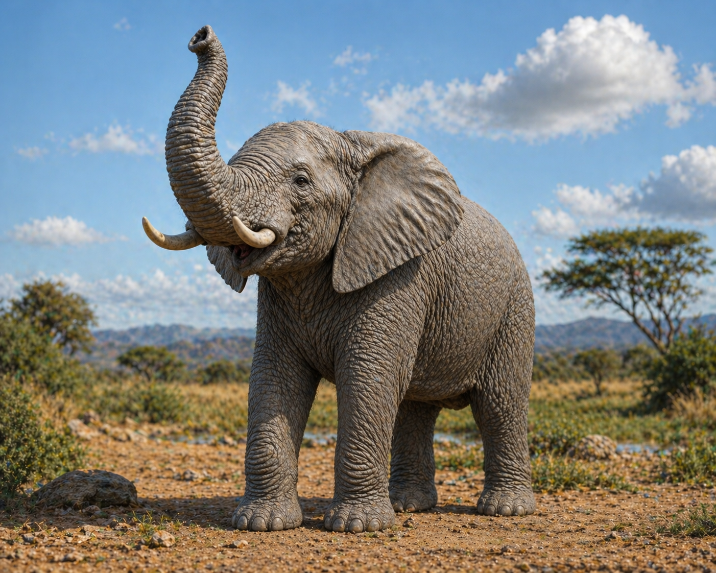 Realistischer Elefant
