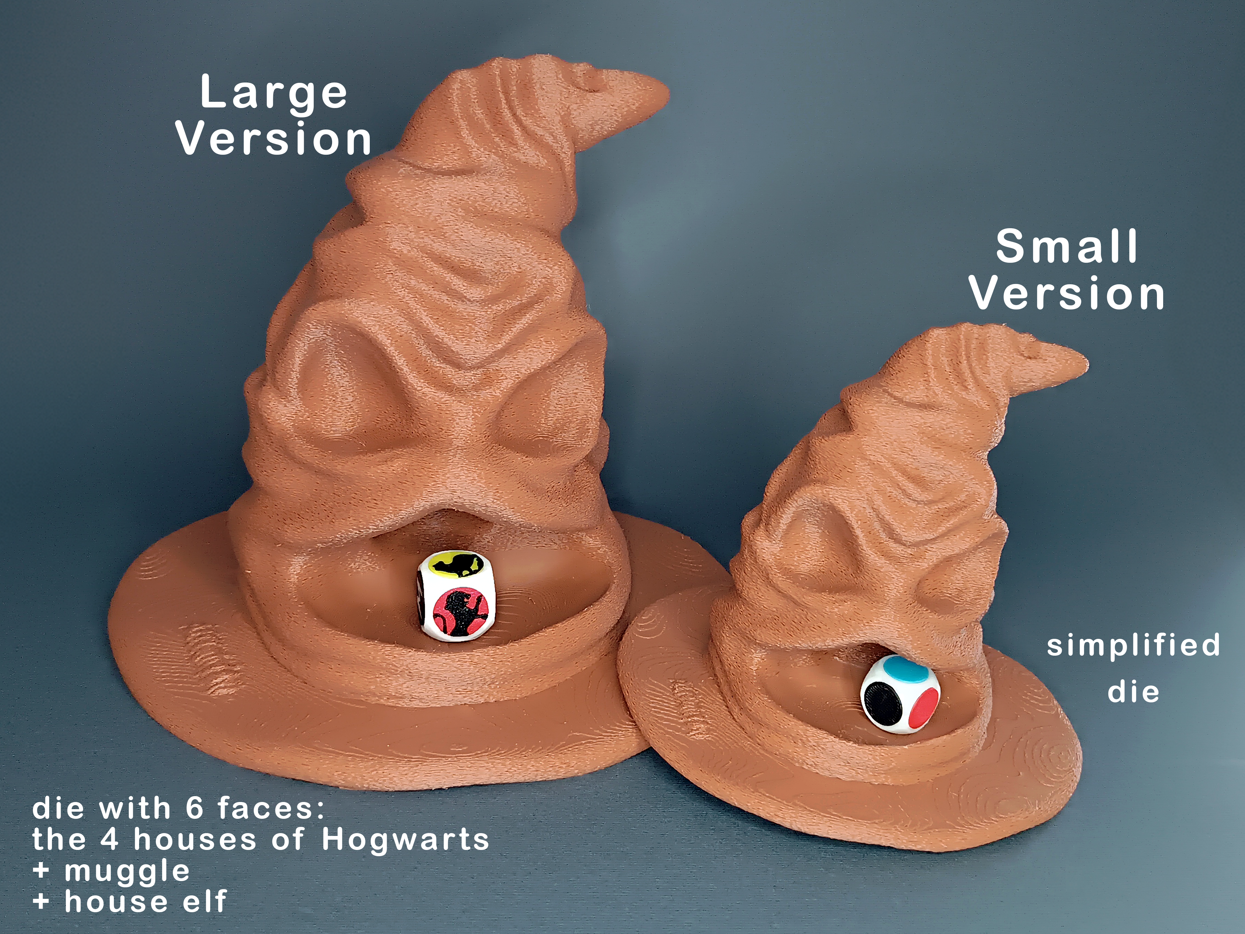 Miniatura 2 do modelo 3D Harry Potter Sorting Hat + Dice