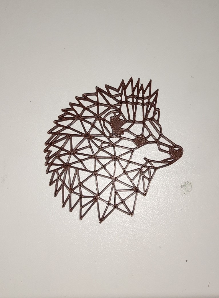 Wall art - 2D line art - Hedgehog