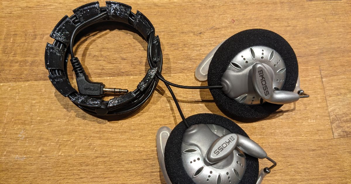 Ear Phone cable spool KOSS KSC75 by Tobias | Download free STL model ...
